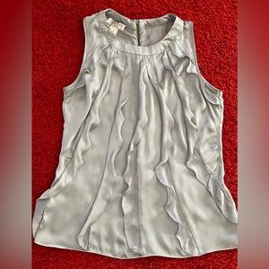 Gray silk top